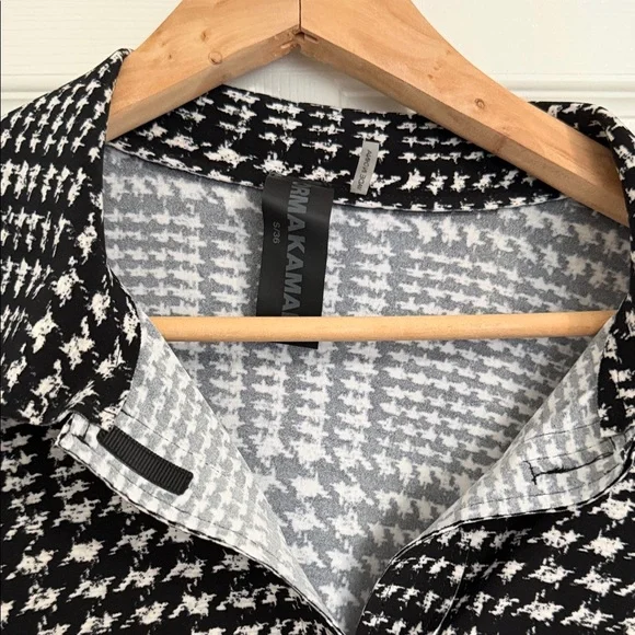Norma Kamali Black and White Checkered Top - Picture 2 of 5